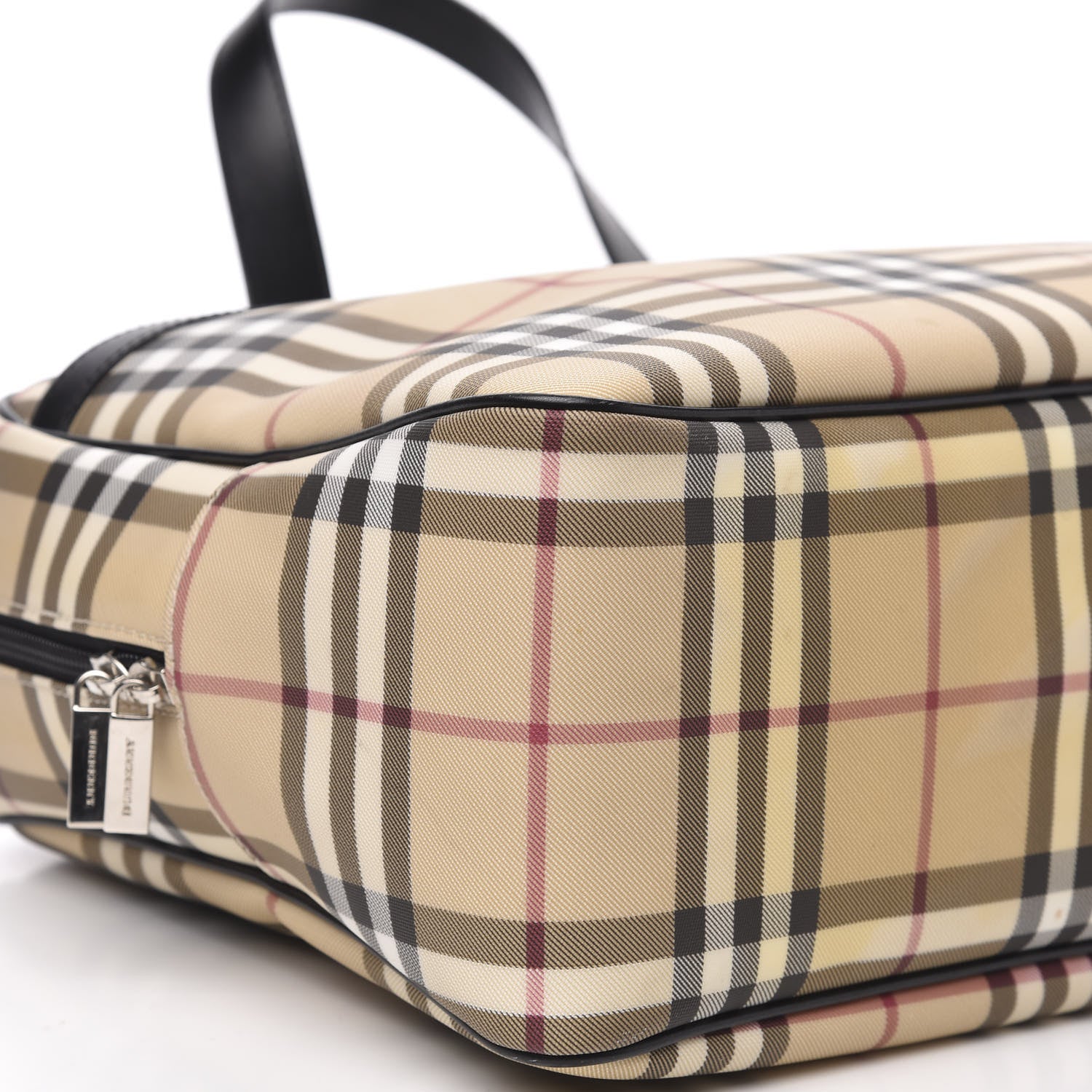 Burberry Canvas House Check Top Handle Bag Black 8 of 12