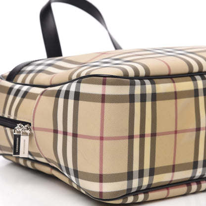 Burberry Canvas House Check Top Handle Bag Black 8 of 12