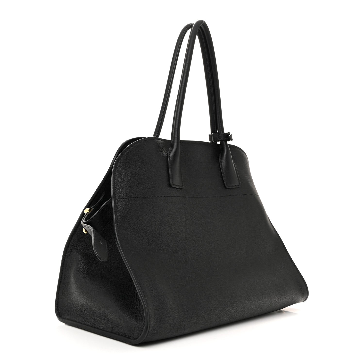 Prada Soft Grain Calfskin Large Tote Bag Black 3 of 12