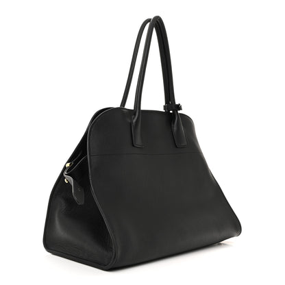 Prada Soft Grain Calfskin Large Tote Bag Black 3 of 12
