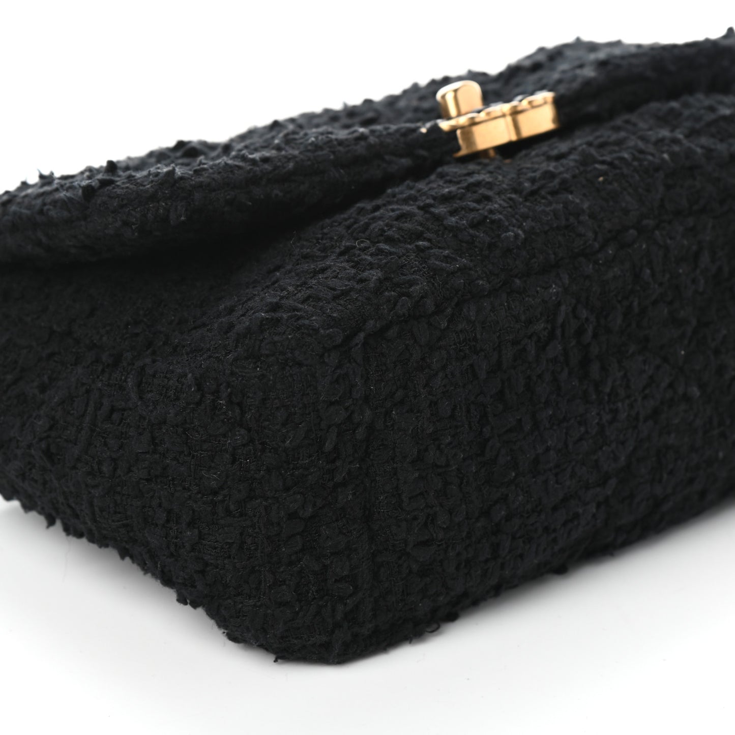 Tweed Quilted Medium Chanel 19 Flap Black