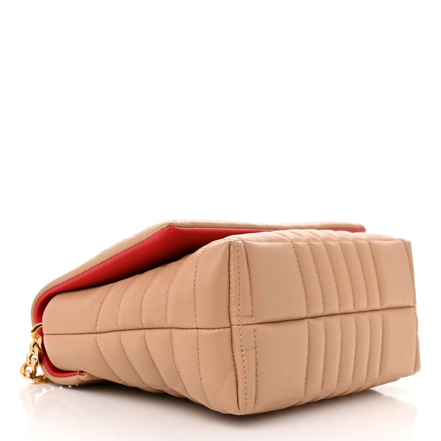Burberry Lambskin Quilted Lola Small Satchel Cool Beige 4 of 12