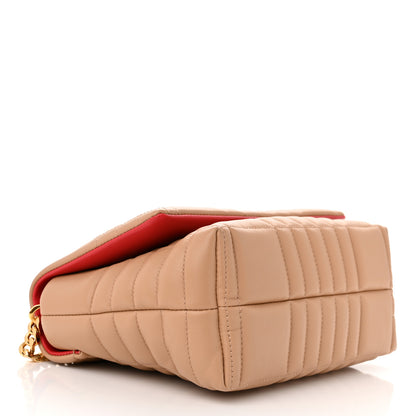 Burberry Lambskin Quilted Lola Small Satchel Cool Beige 4 of 12