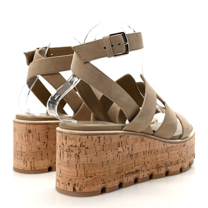 Hermes Suede Goatskin Cork Havana 30 Sandals 38 Beige Argile 4 of 8