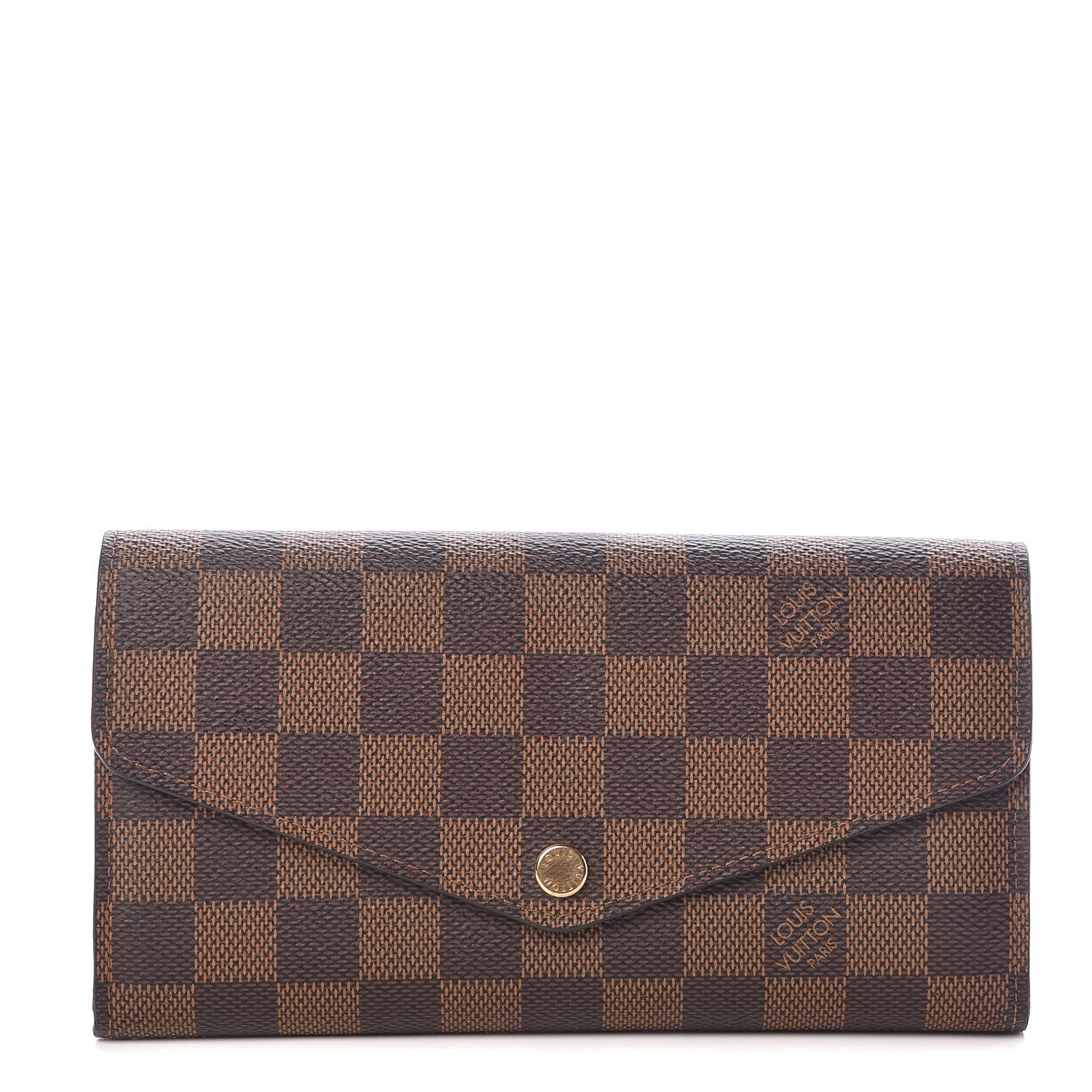 Louis Vuitton Damier Ebene Sarah Wallet NM Rose Ballerine 1 of 9