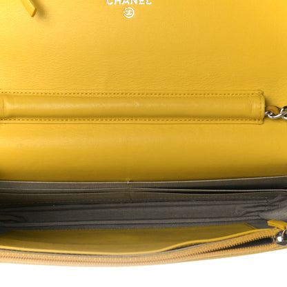 Chanel Caviar Sevruga Wallet on Chain WOC Yellow 4 of 10