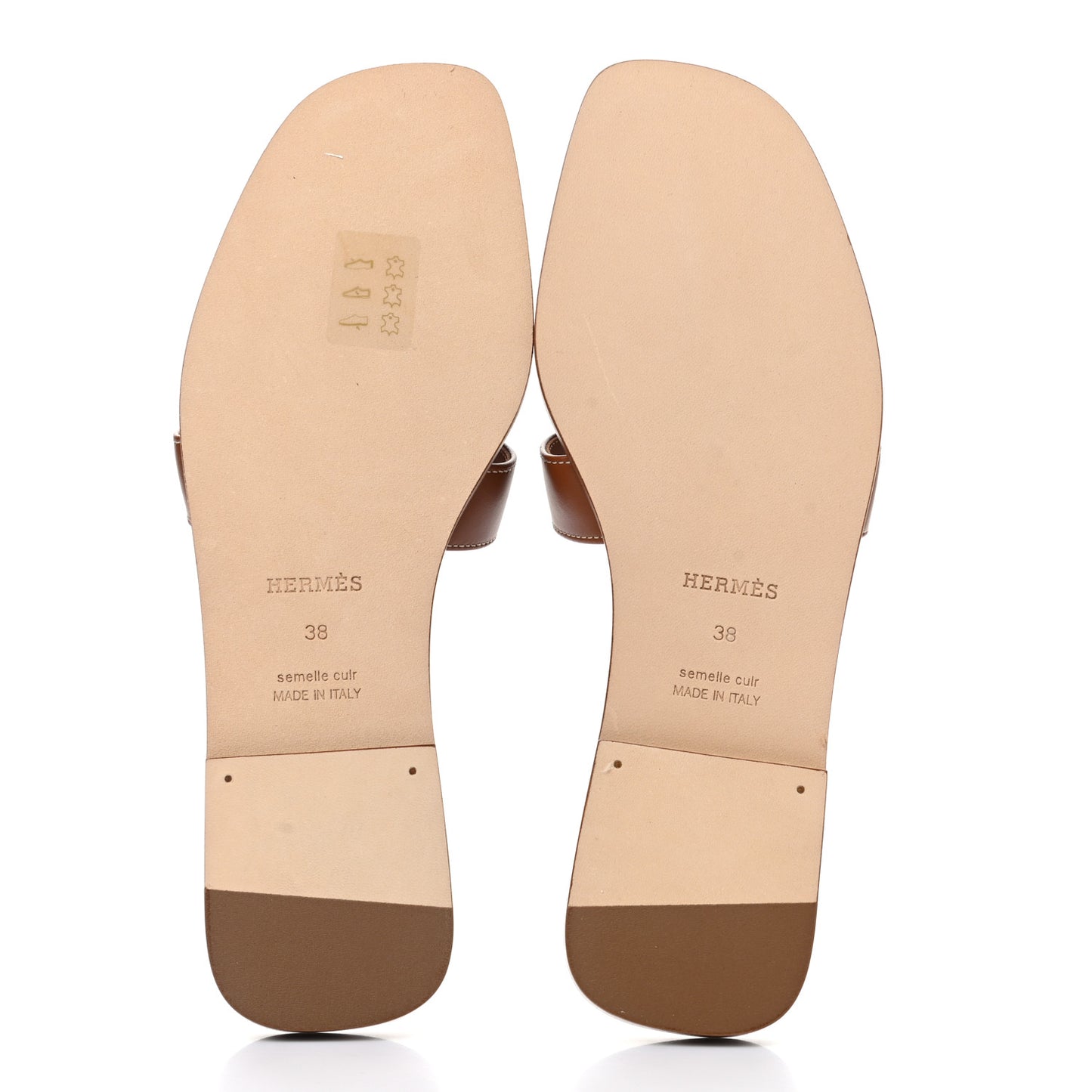 Box Calfskin Oran Sandals 38 Gold