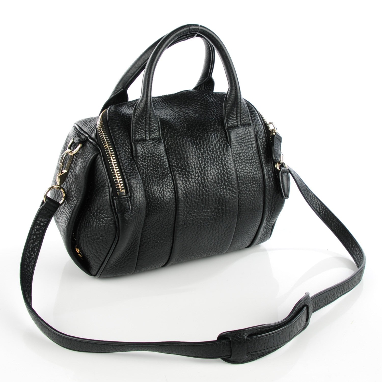 Alexander Wang Pebbled Lambskin Rockie Black Pale Gold Hardware 3 of 8