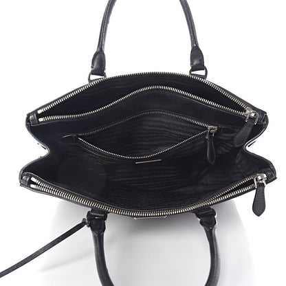 Prada Saffiano Small Galleria Double Zip Tote Black 5 of 16