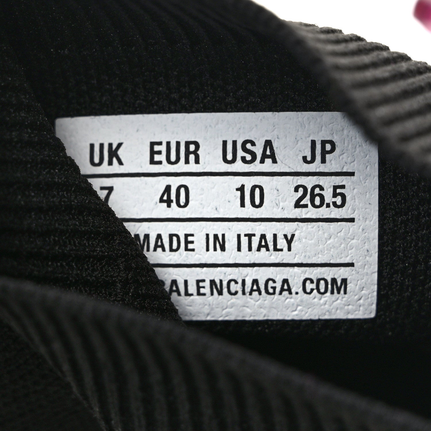 Balenciaga Neoprene Knit Womens Speed Clear Bicolor Sole Sneakers 40 Black Pink 9 of 10