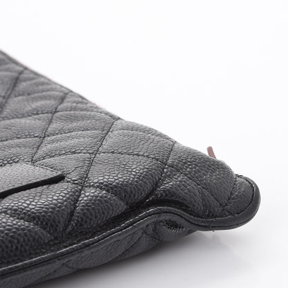 Chanel Caviar Quilted Large Slide Pouch Black 8 of 10
