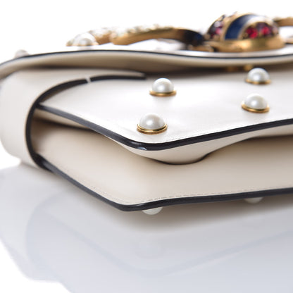 Gucci Nappa Pearl Studded Mini Queen Margaret Broadway Shoulder Bag Mystic White 8 of 9