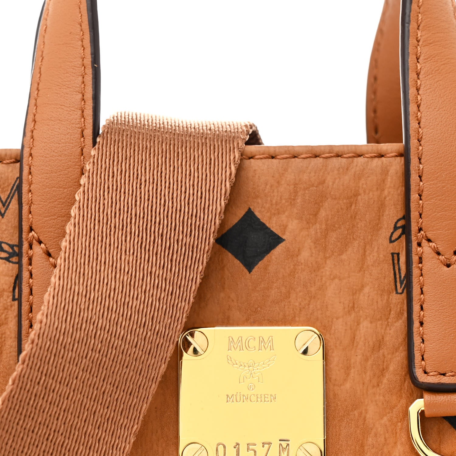 MCM Visetos X-Mini Aren Tote Cognac 8 of 10