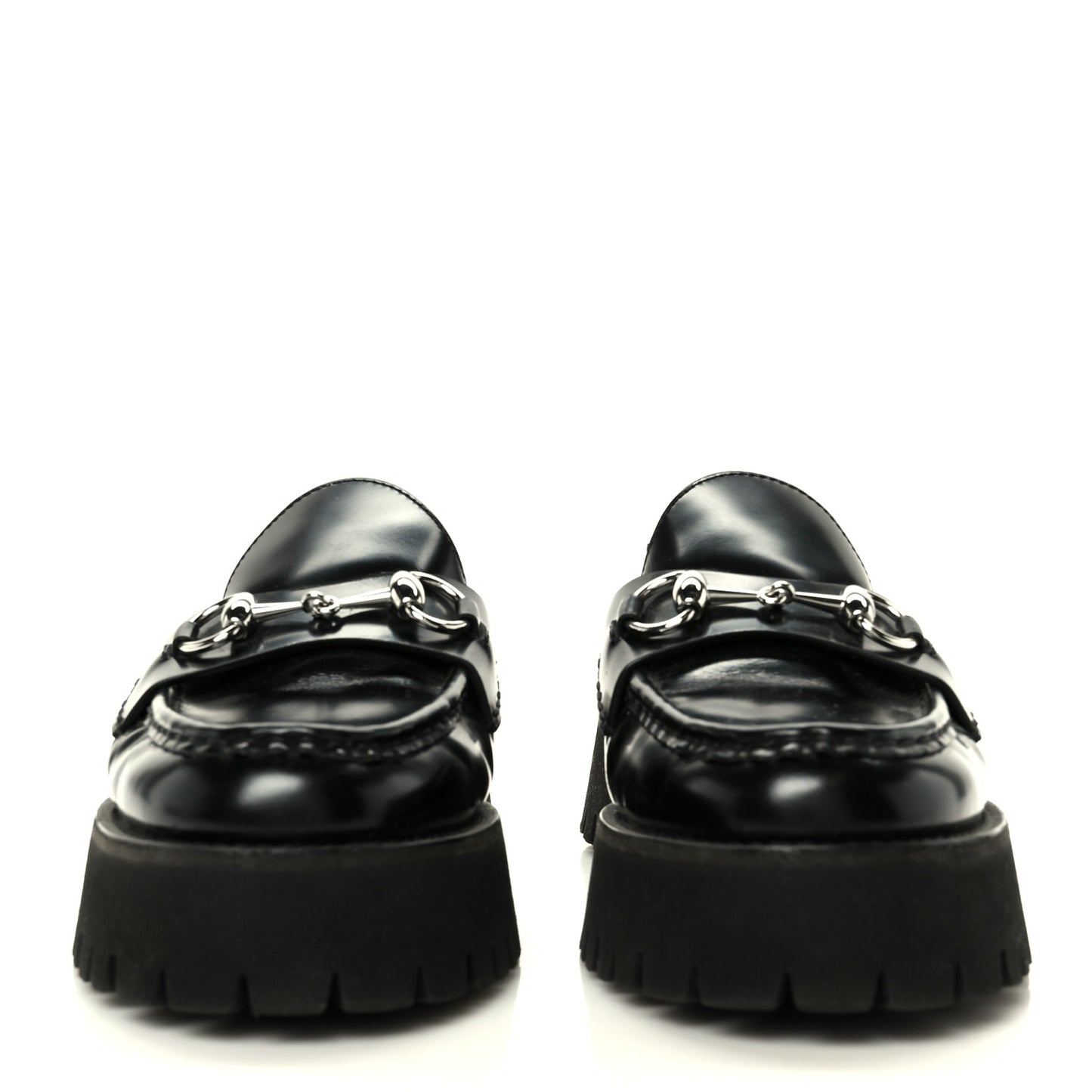 Magnum Calfskin Womens Horsebit Platform Mules 38 Black