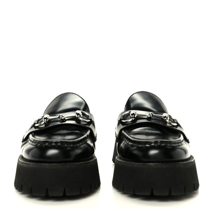 Gucci Magnum Calfskin Womens Horsebit Platform Mules 38 Black 3 of 10