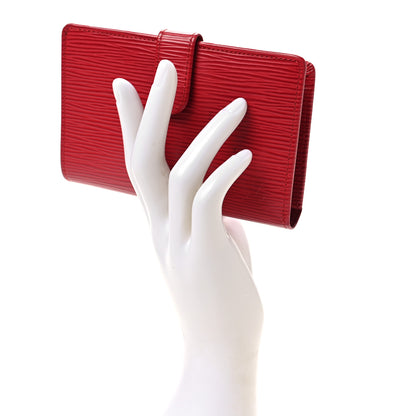 Louis Vuitton Epi French Purse Wallet Castillan Red 2 of 7