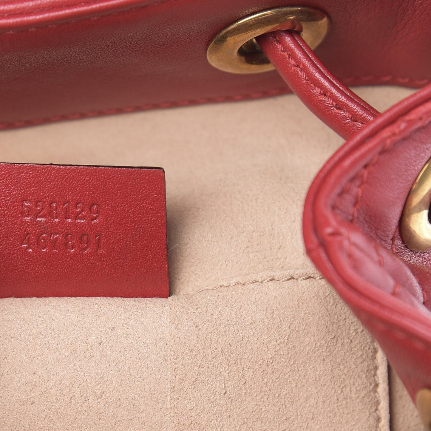 Calfskin Matelasse GG Marmont Flap Backpack Hibiscus Red
