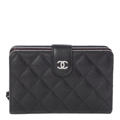 Chanel Caviar Quilted Zipped Pocket Wallet Black 1 of 6