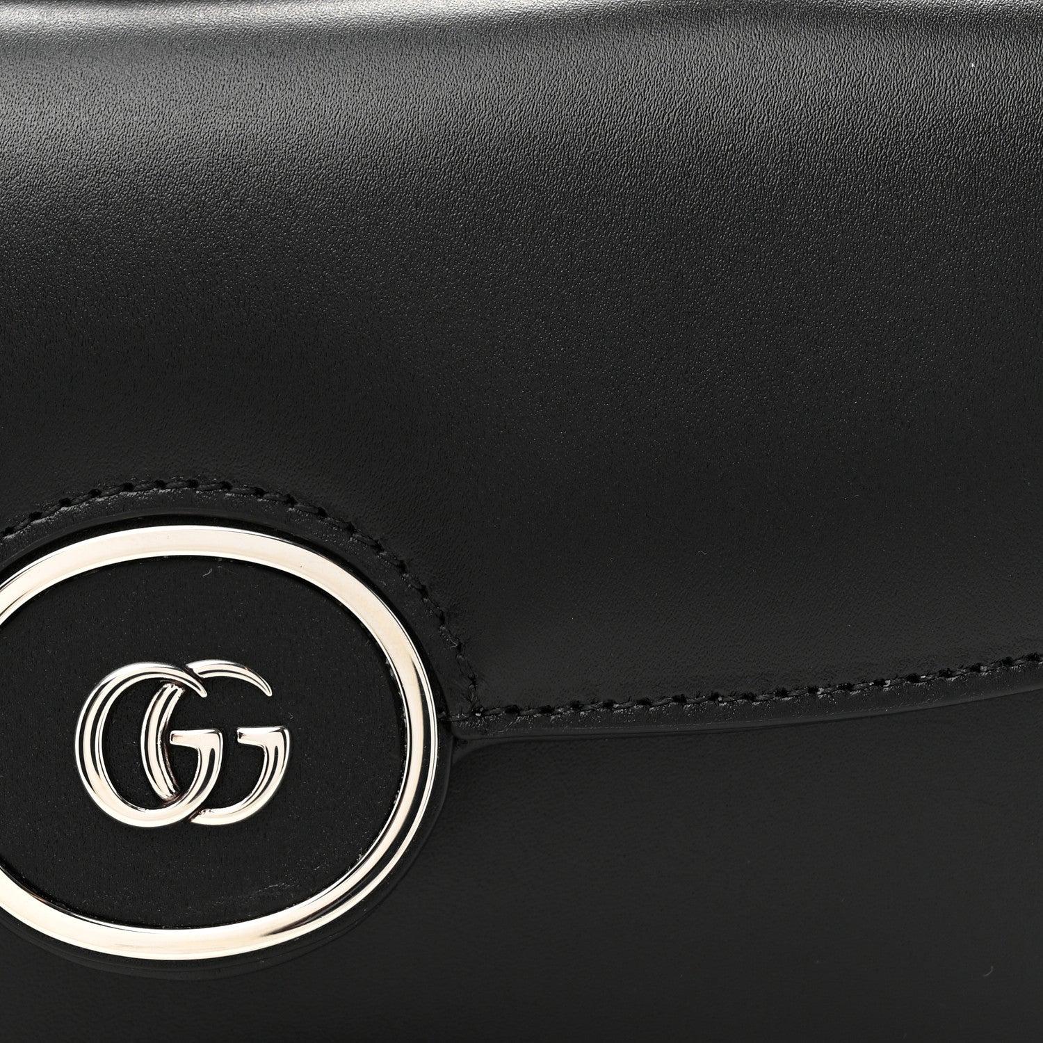 Gucci Senna Calfskin Petite GG Top Handle Shoulder Bag Black 8 of 12