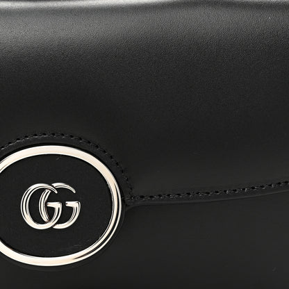 Gucci Senna Calfskin Petite GG Top Handle Shoulder Bag Black 8 of 12
