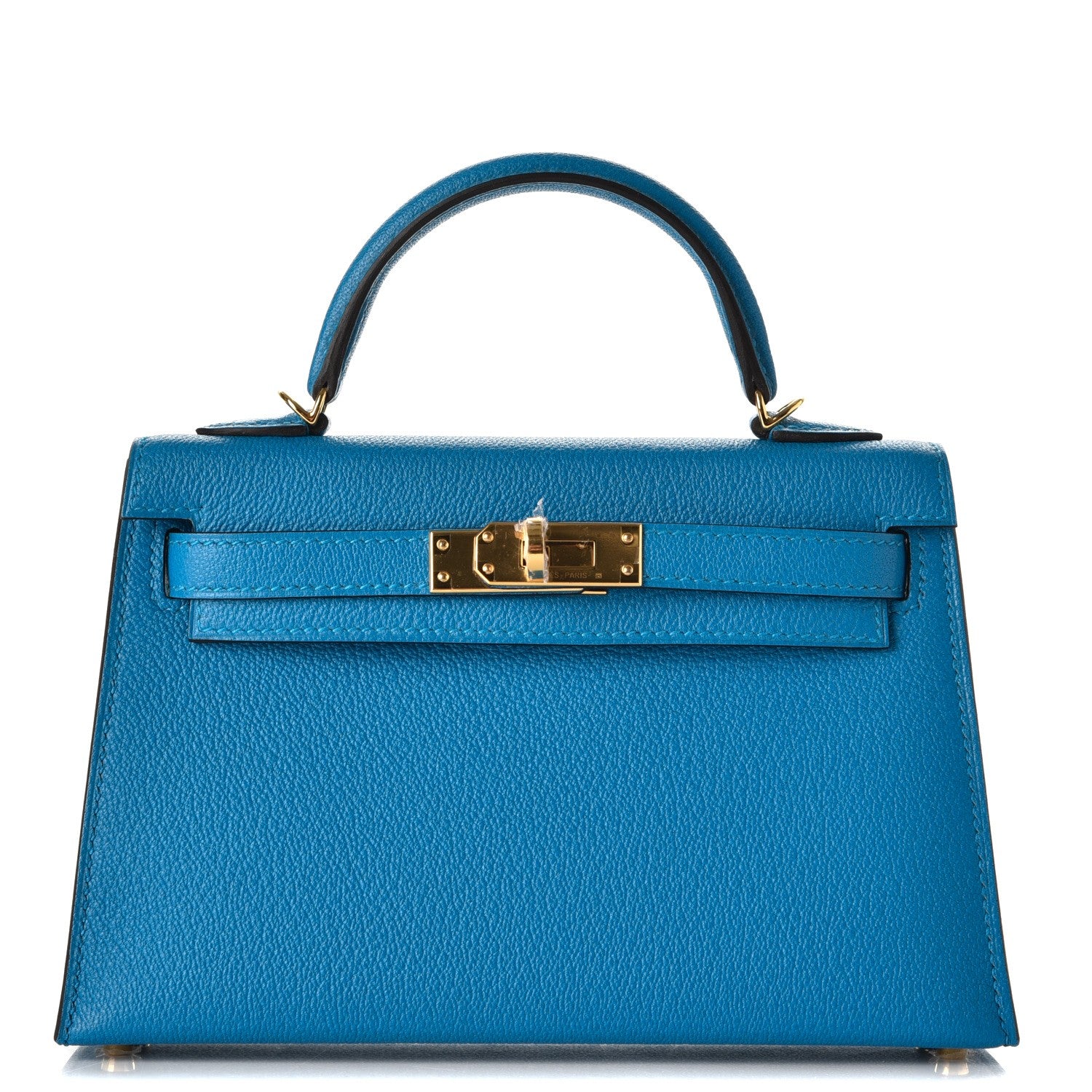 Hermes Chevre Mysore Mini Kelly Sellier 20 Bleu Zanzibar 1 of 29
