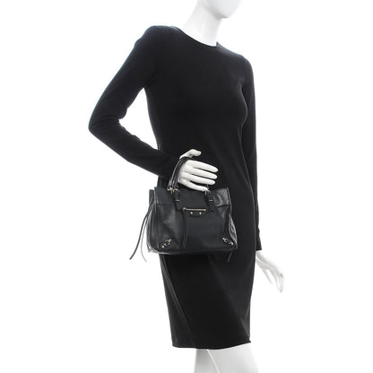 Balenciaga Calfskin Papier Mini A4 Zip Around Tote Black 2 of 17