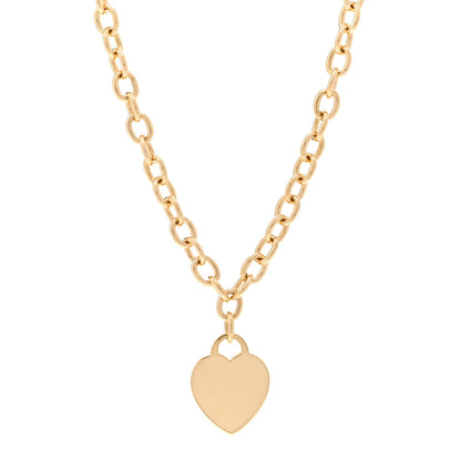 Tiffany 18K Yellow Gold Heart Tag Necklace 1 of 4
