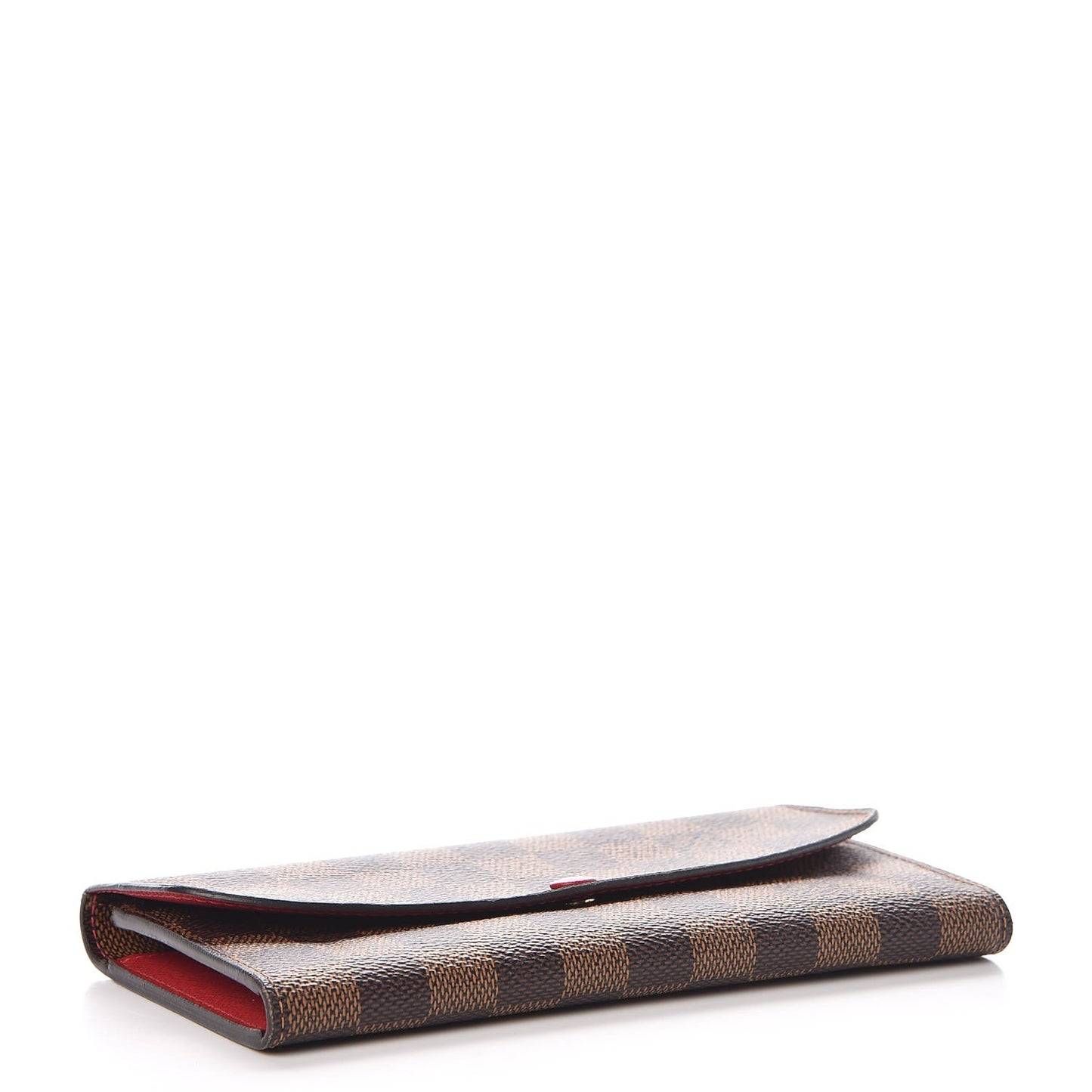 Damier Ebene Emilie Wallet Red
