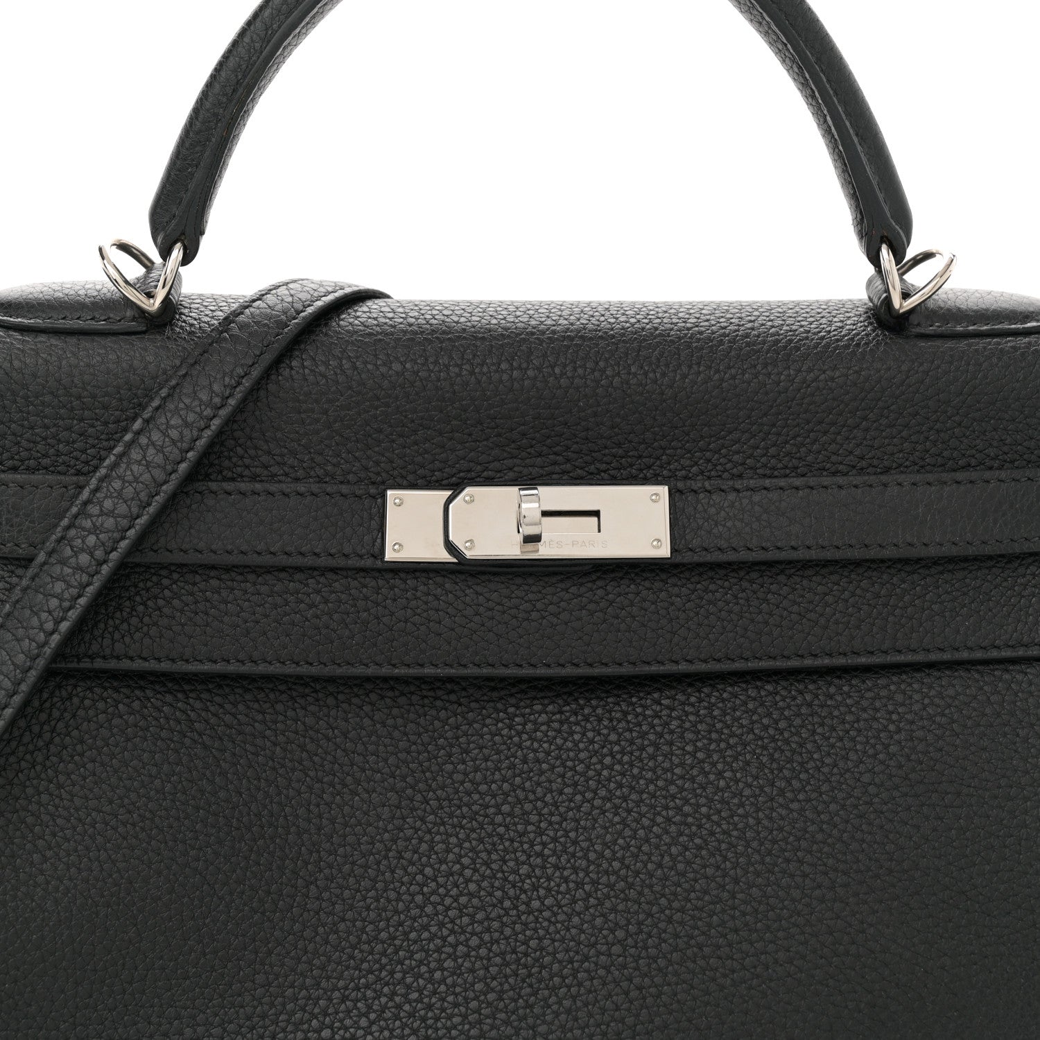 Hermes Taurillon Clemence Kelly Retourne 32 Black 8 of 14