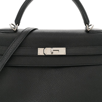 Hermes Taurillon Clemence Kelly Retourne 32 Black 8 of 14