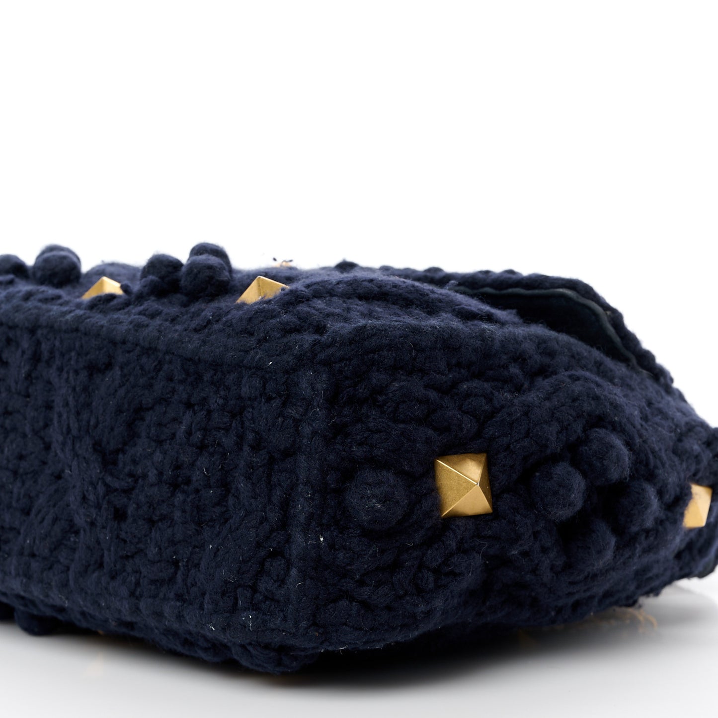 Cashmere Medium Roman Stud Shoulder Bag Marine