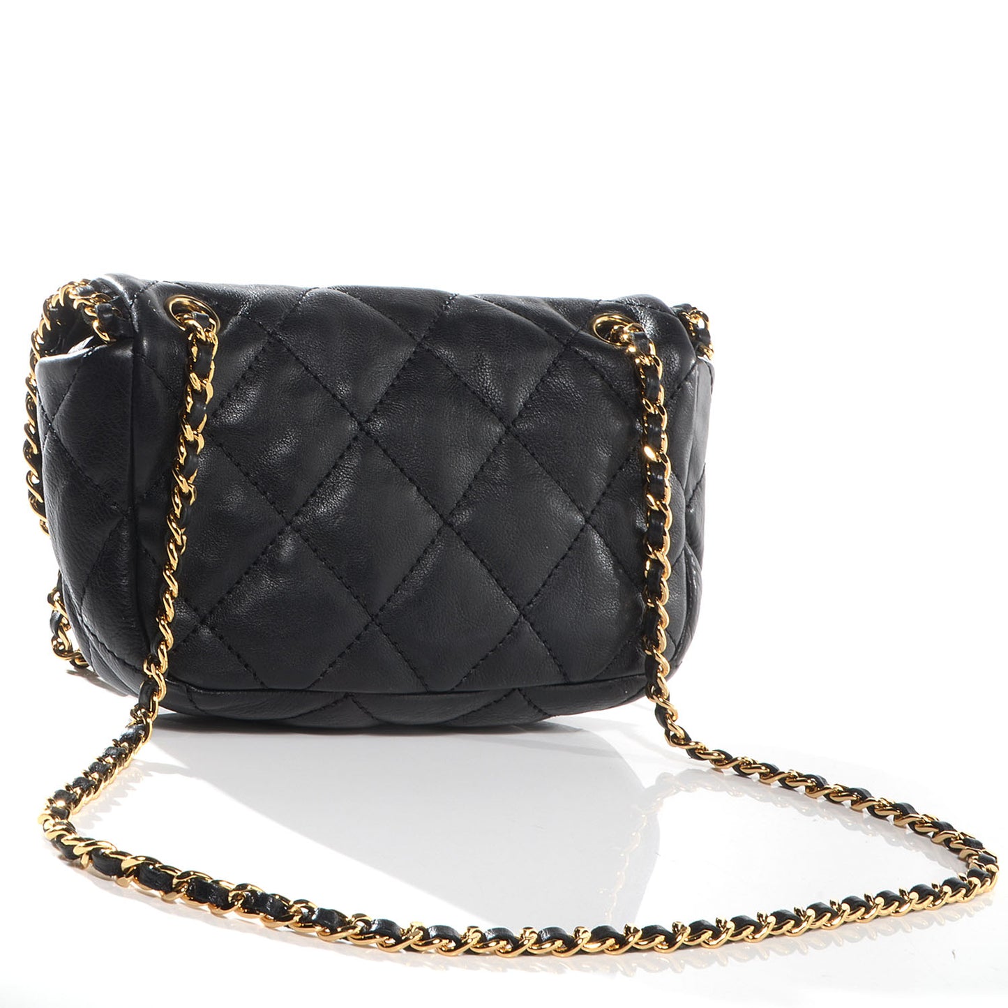 Calfskin Mini Chain Me Flap Black