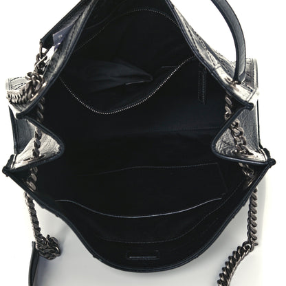Saint Laurent Crinkled Calfskin Matelasse Monogram Medium Niki Shopper Tote Black 5 of 10