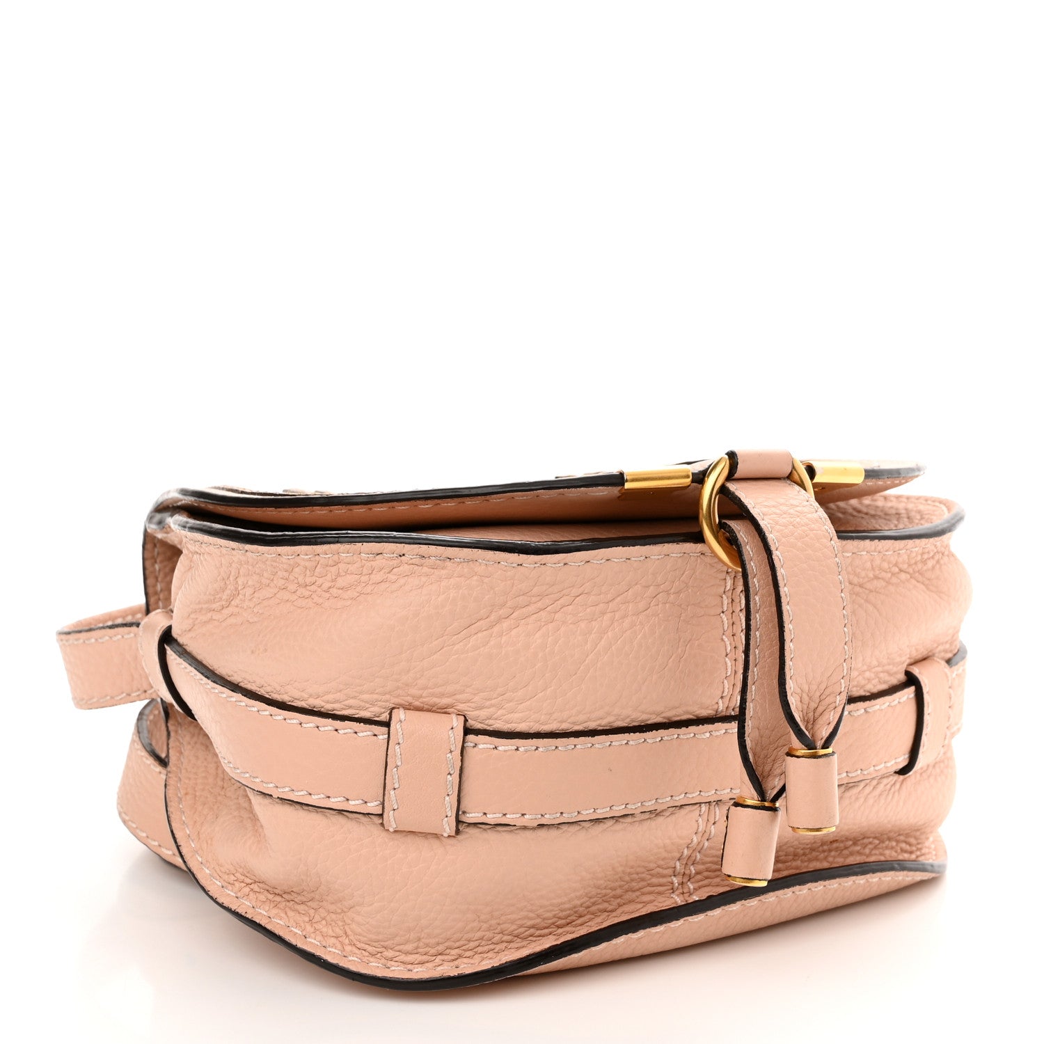 Chloe Grained Calfskin Small Marcie Saddle Bag Anemone Pink 6 of 22