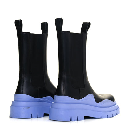 Bottega Veneta Calfskin The Tire Chelsea Boots 36 Black Periwinkle 4 of 9