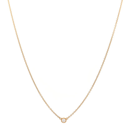 Tiffany 18K Yellow Gold Diamond .08ct Elsa Peretti Diamonds by the Yard Pendant Necklace 1 of 7