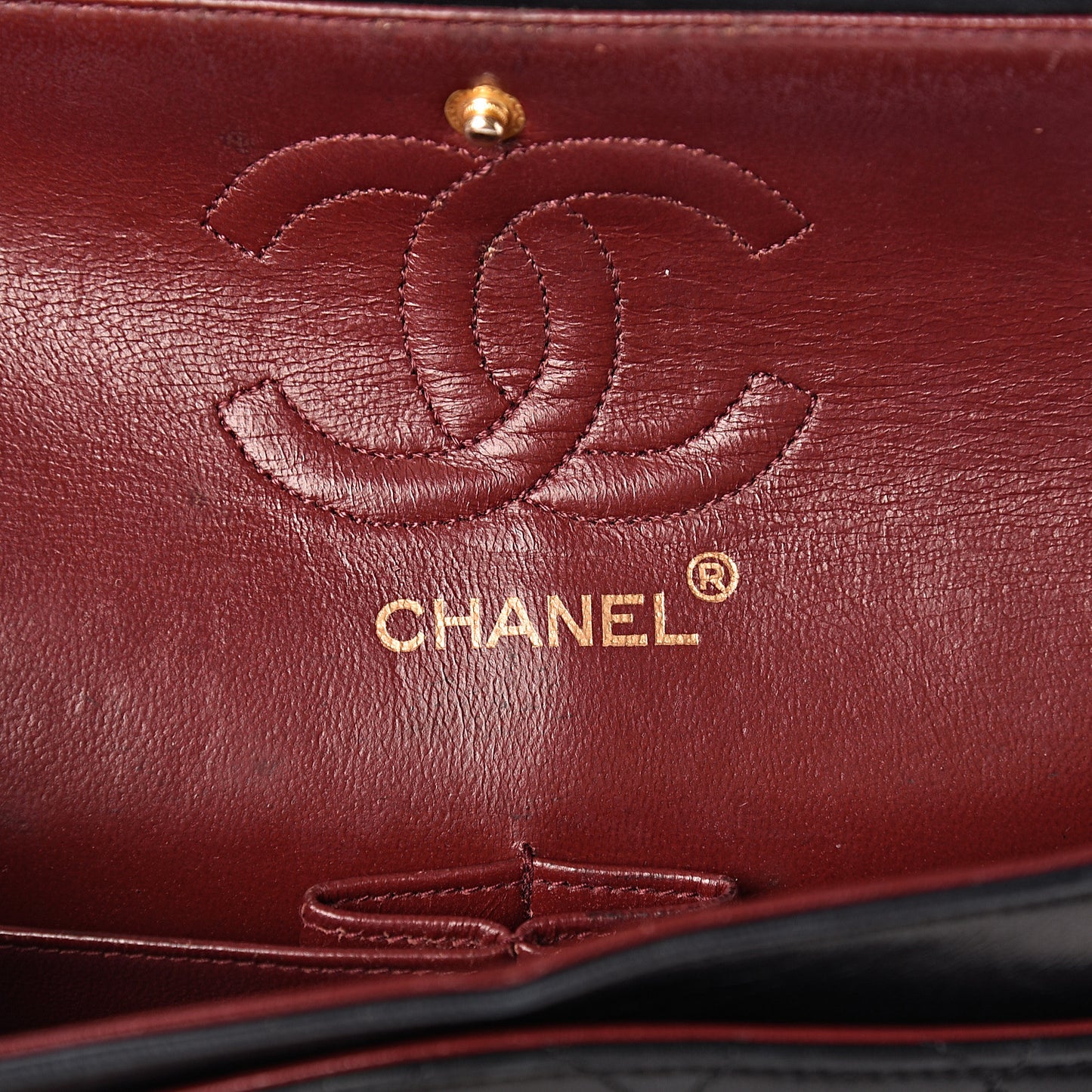 Lambskin Quilted Small Double Flap Black