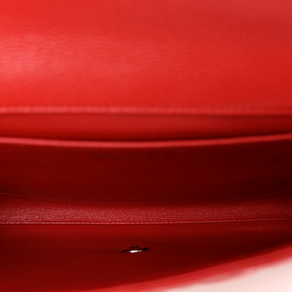 Chanel Caviar Quilted Clutch With Chain Flap Red 6 of 10