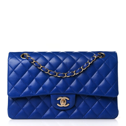 Chanel Lambskin Quilted Medium Double Flap Blue 1 of 9
