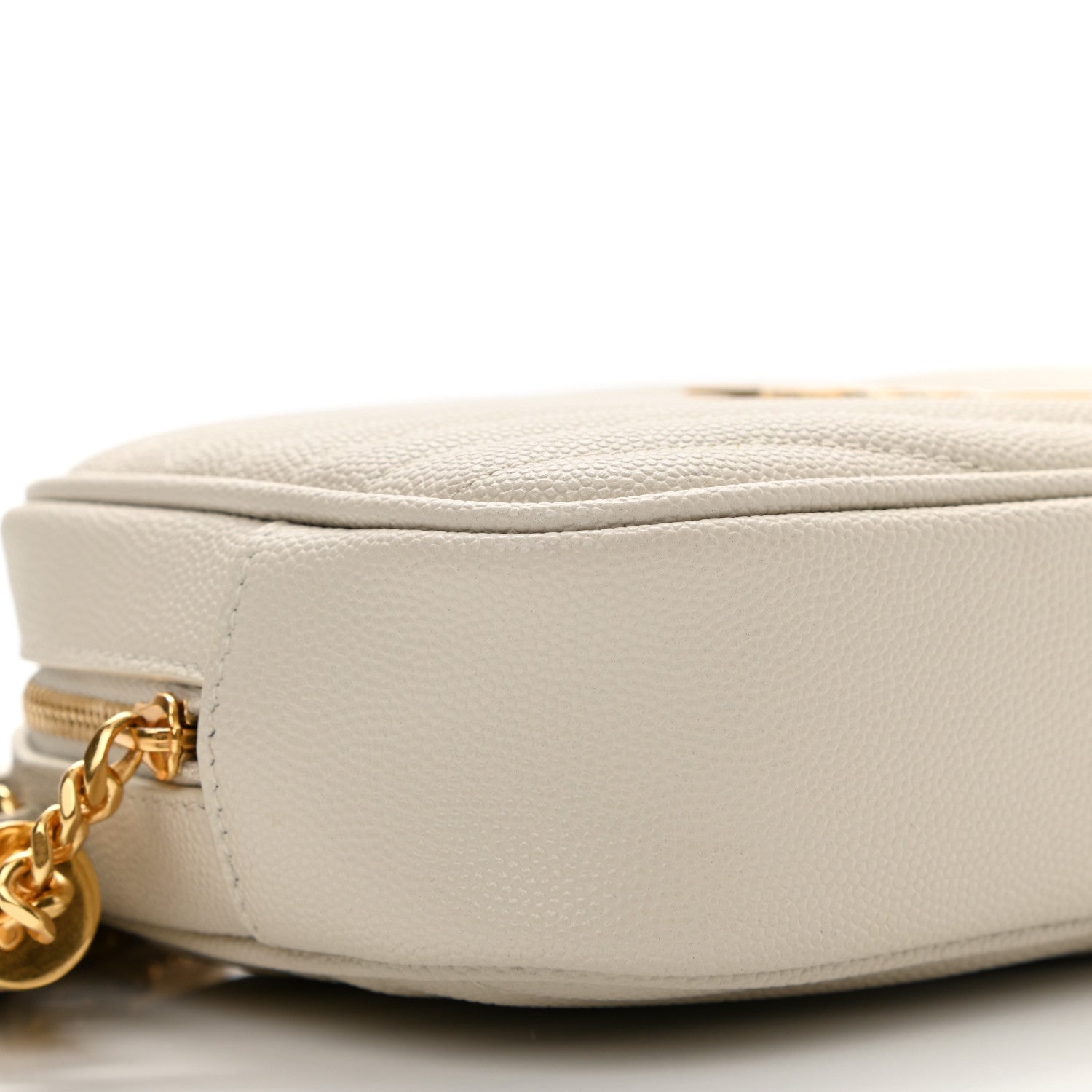 Saint Laurent Grain De Poudre Matelasse Monogram Mini Lou Camera Bag Crema Soft 8 of 10