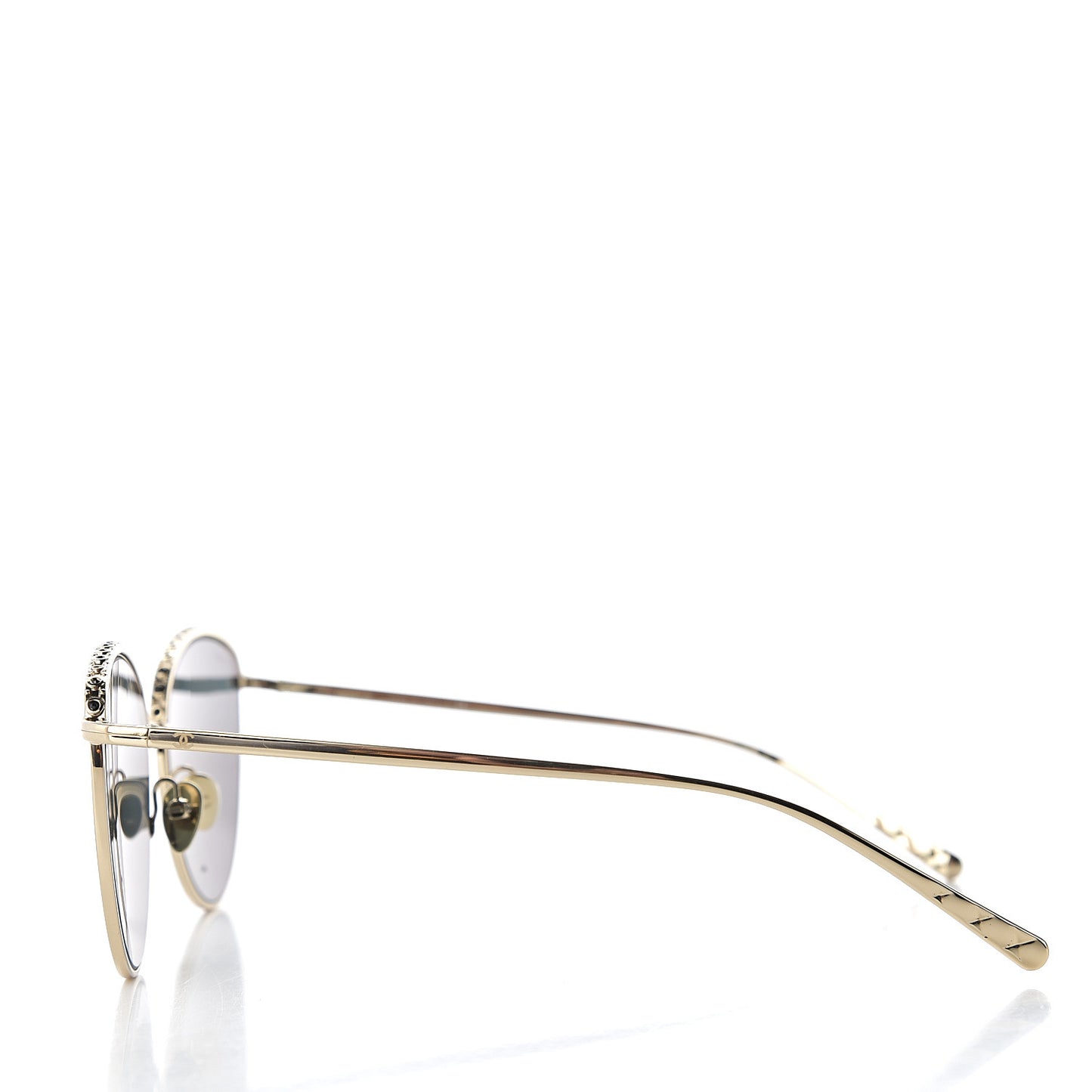 Metal Crystal Sunglasses 4258-B Gold