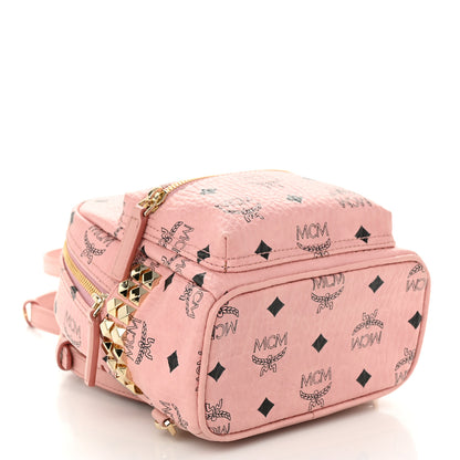MCM Visetos Side Stud X-Mini Stark Backpack Soft Pink 4 of 9