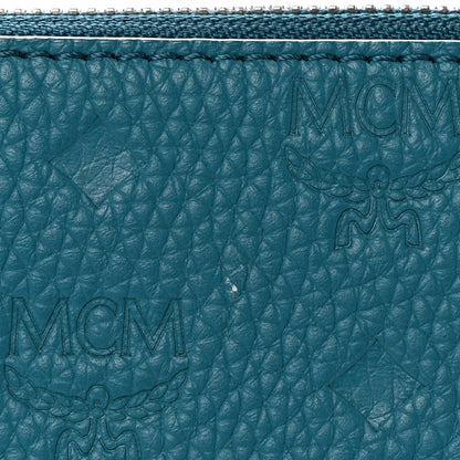 MCM Calfskin Ottomar Monogram Medium Tivitat Document Holder Teal 11 of 11