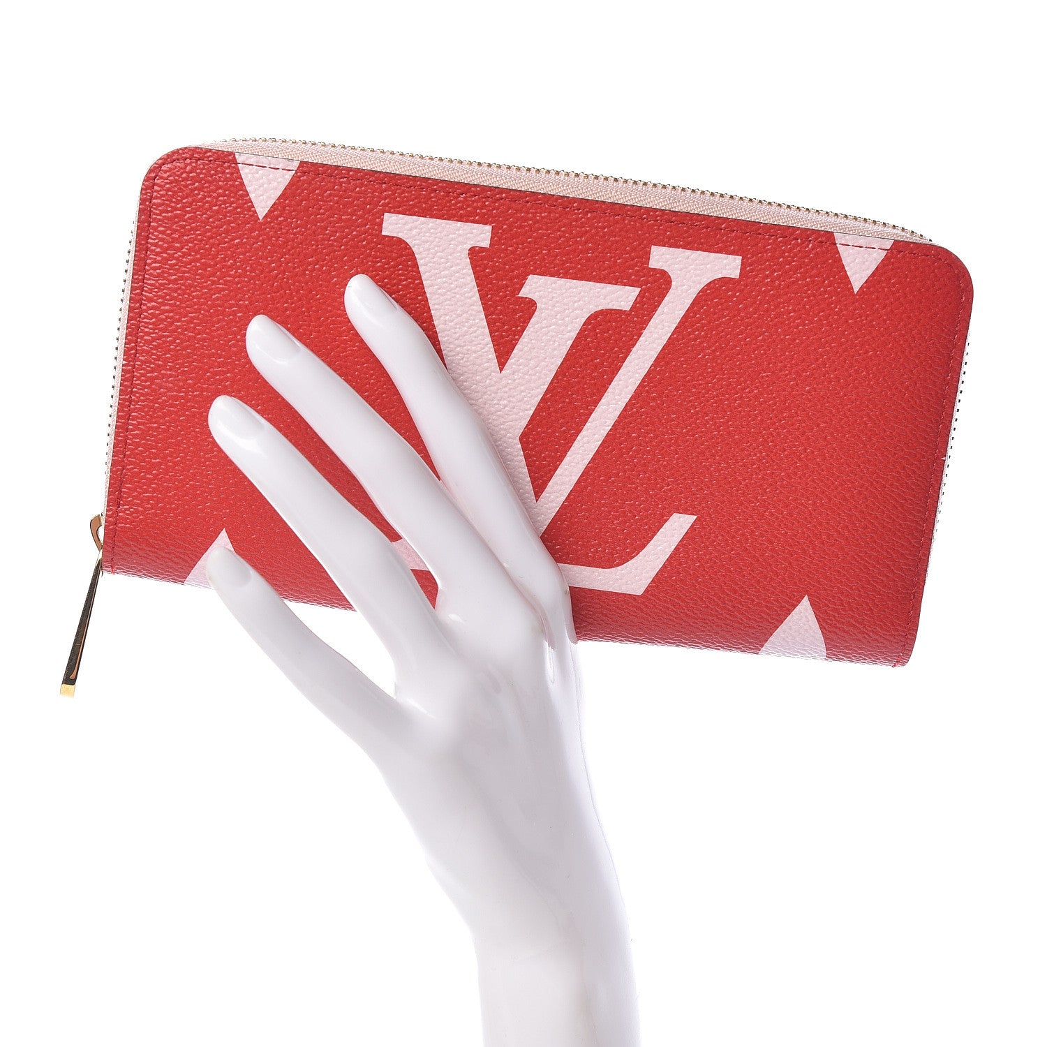 Louis Vuitton Monogram Giant Zippy Wallet Rouge Rose 2 of 7