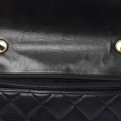 Chanel Lambskin Quilted Jumbo Single Flap Black 10 of 20