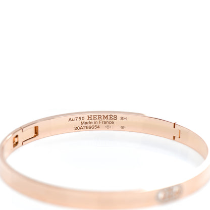 Hermes 18K Rose Gold Diamond PM H D'Ancre Bracelet SH 3 of 3