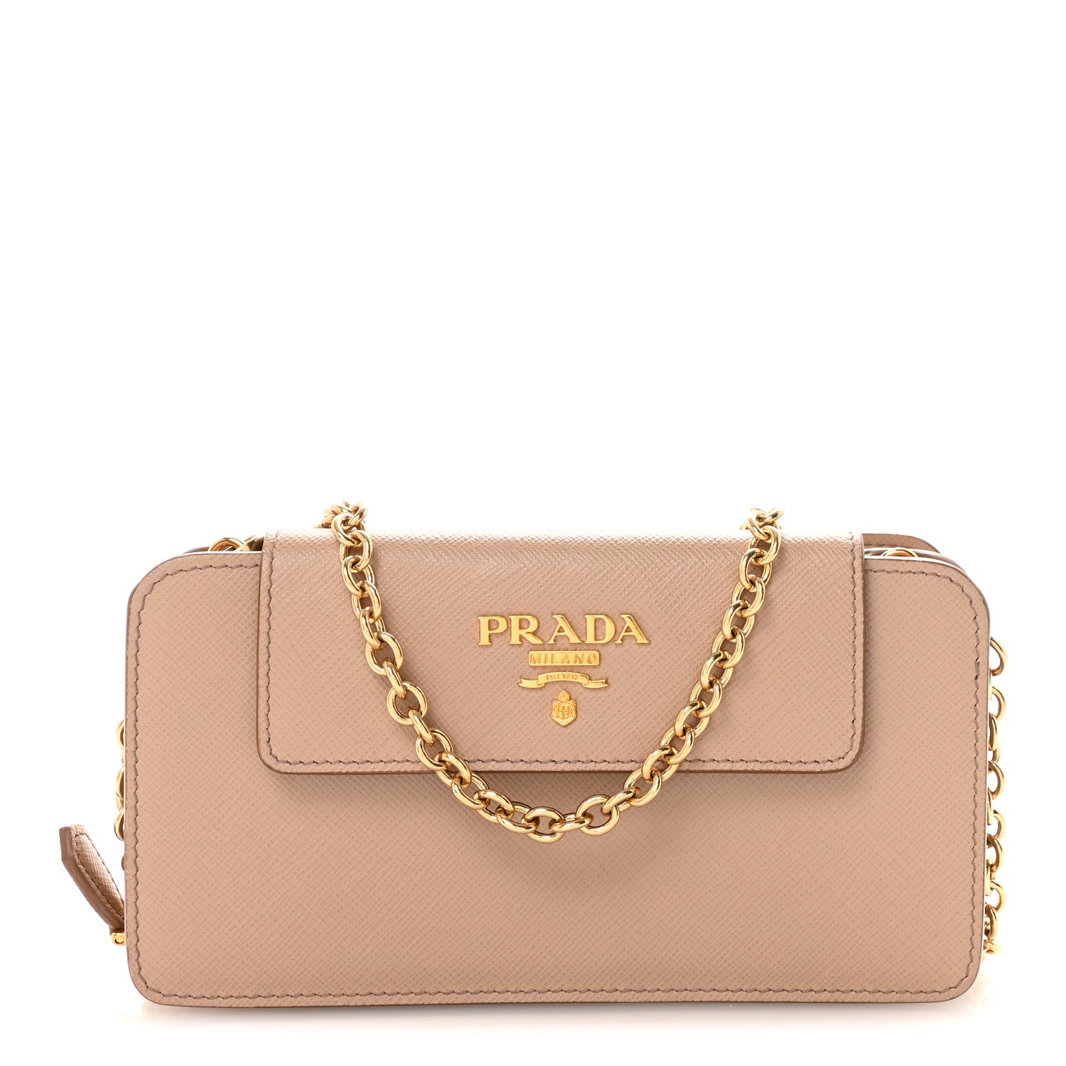 PRADA 三つ折り財布 CAMMEO Prada Saffiano Chain Wallet Cammeo 1879174 – FASHIONPHILE