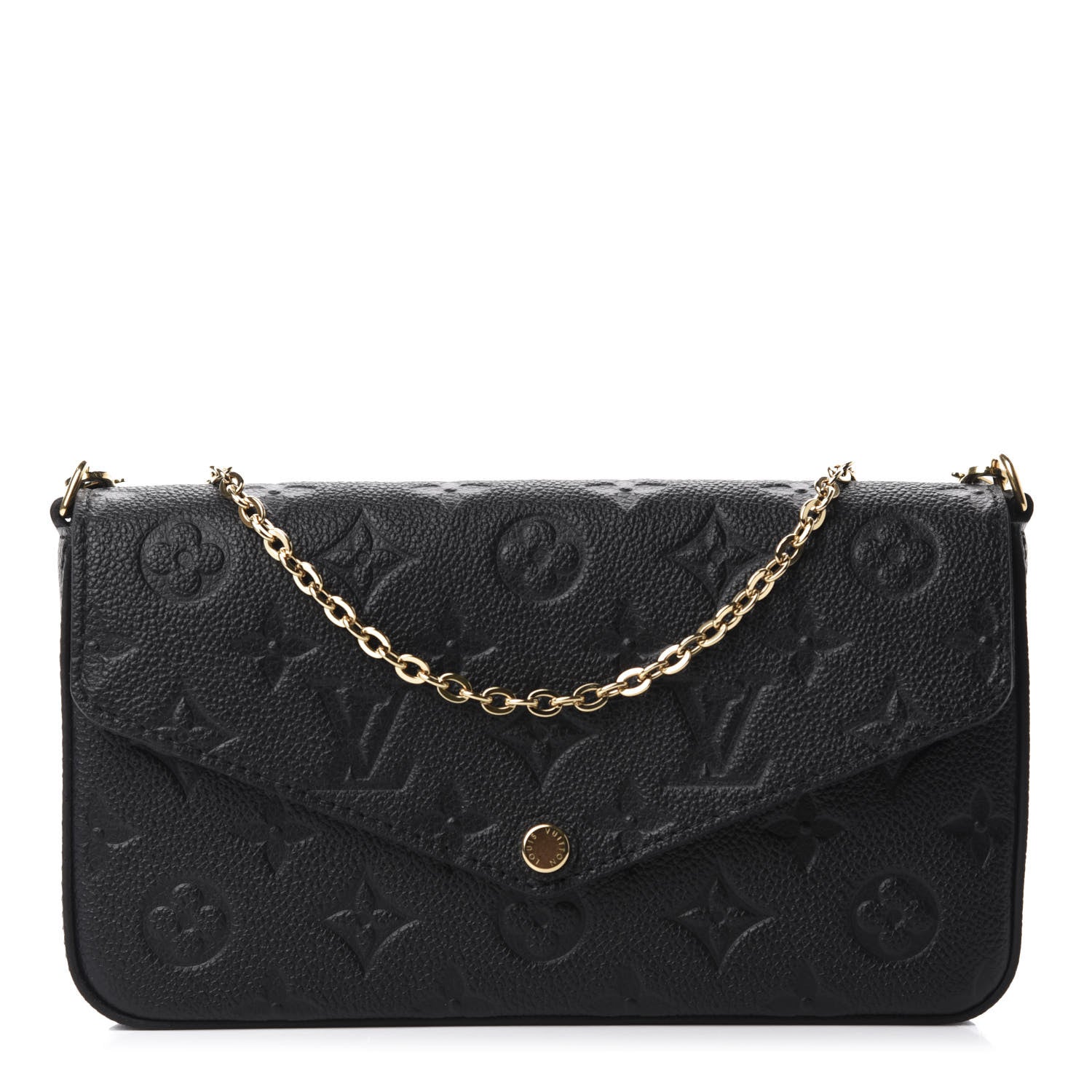 Louis Vuitton Empreinte Pochette Felicie Chain Wallet Black 1 of 13