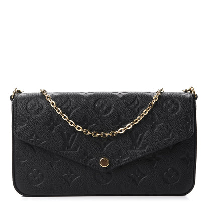 Louis Vuitton Empreinte Pochette Felicie Chain Wallet Black 1 of 13