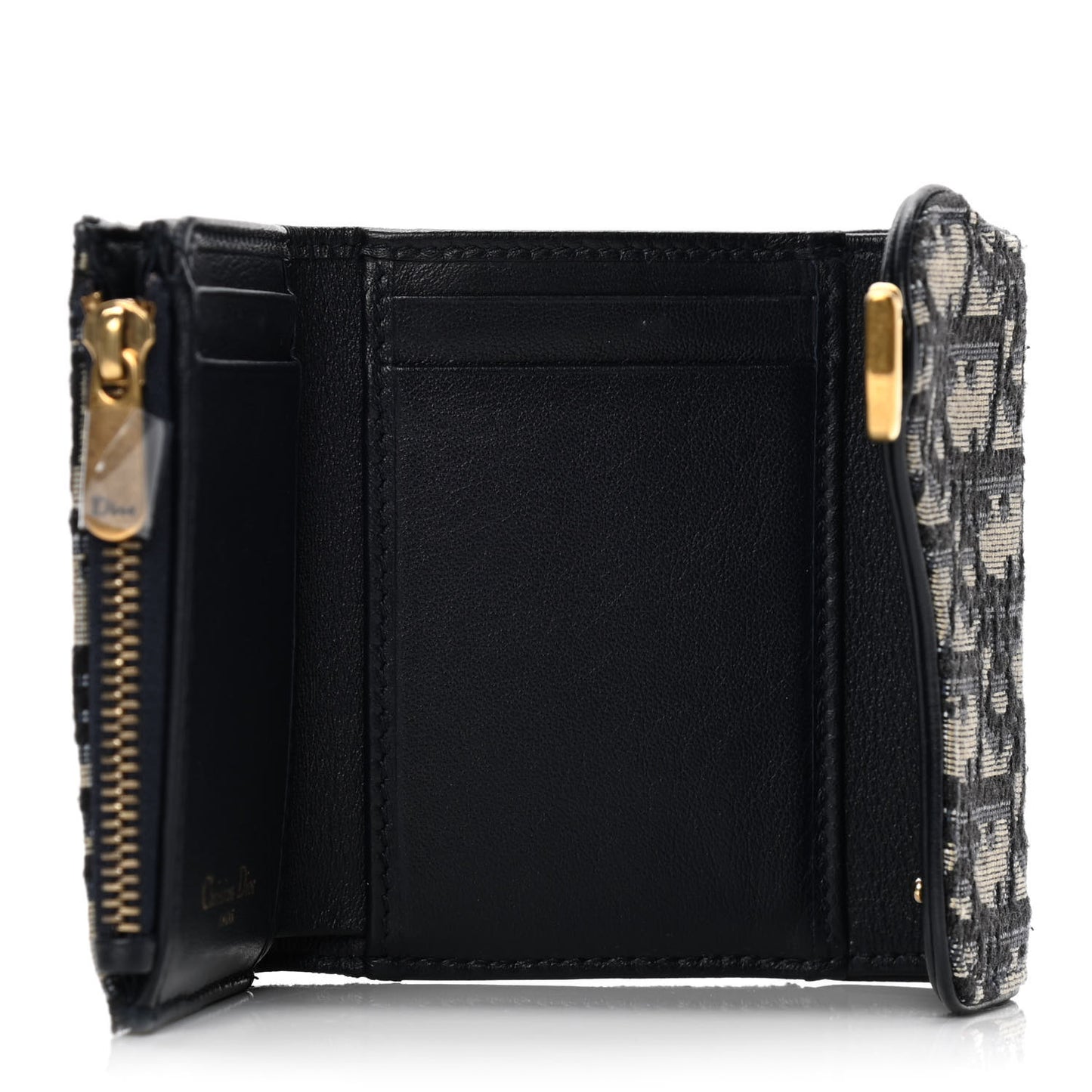 Oblique Saddle Lotus Wallet Blue
